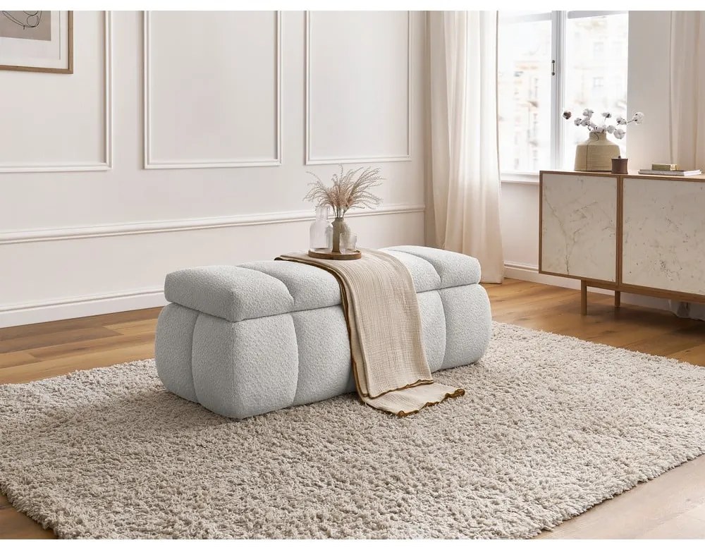 Világosszürke buklé pad – Bobochic Paris