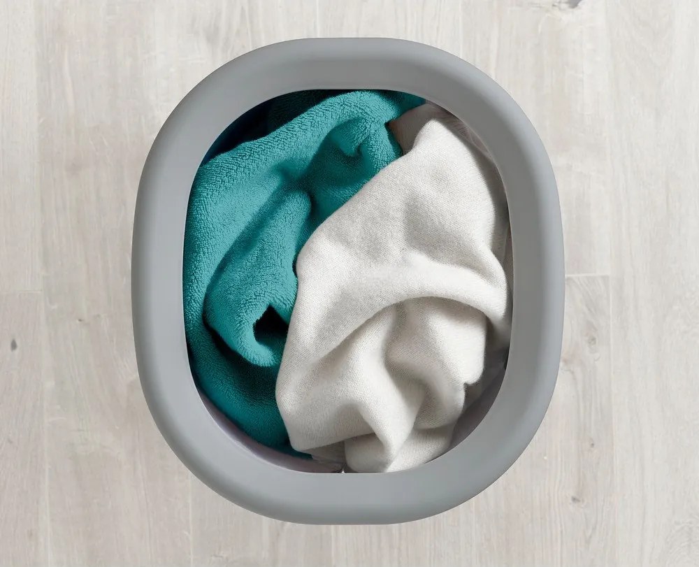 Világosszürke textil szennyeskosár 50 l Duo – Joseph Joseph