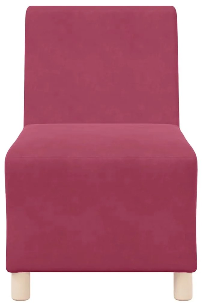 moduláris kanapéegység karfa nélkül bordó színű bársonyból 55 cm