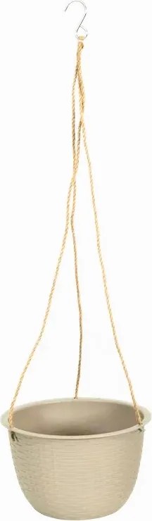 Függő kaspó Dijon technorattan bézs 25 cm