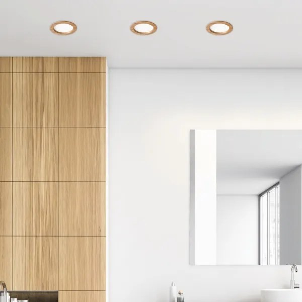 LED Beépíthető lámpa WOODY SPOT LED/16,5W/230V 4000K tölgy ø 18,5 cm