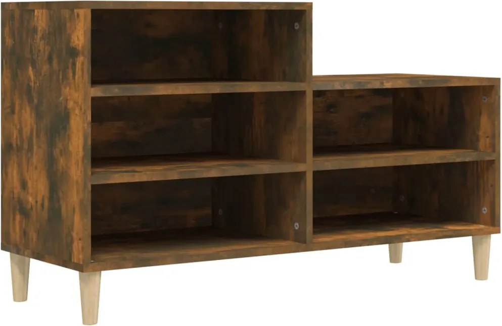 vidaXL füstös tölgy színű szerelt fa cipősszekrény 102 x 36 x 60 cm