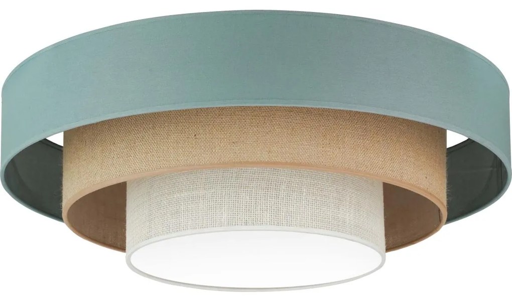 Duolla-LED Mennyezeti lámpa LUNETA LED/26W/230V átm. 60 cm 4000K türkiz/bézs