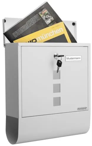 monzana® Postaláda 30,5x8,5x33,5 cm - fehér