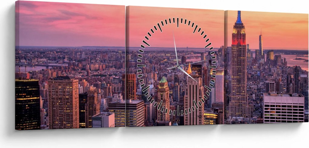 Kép - New York (órával) (90x30 cm)