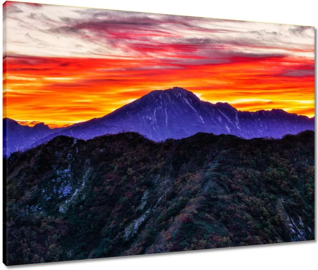 Vászonkép 80x60 Hegyi táj nyugattal