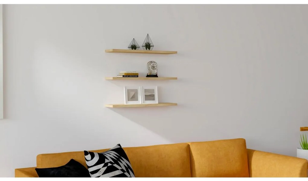 KÉSZLET 3x Fali polc BOSS bézs