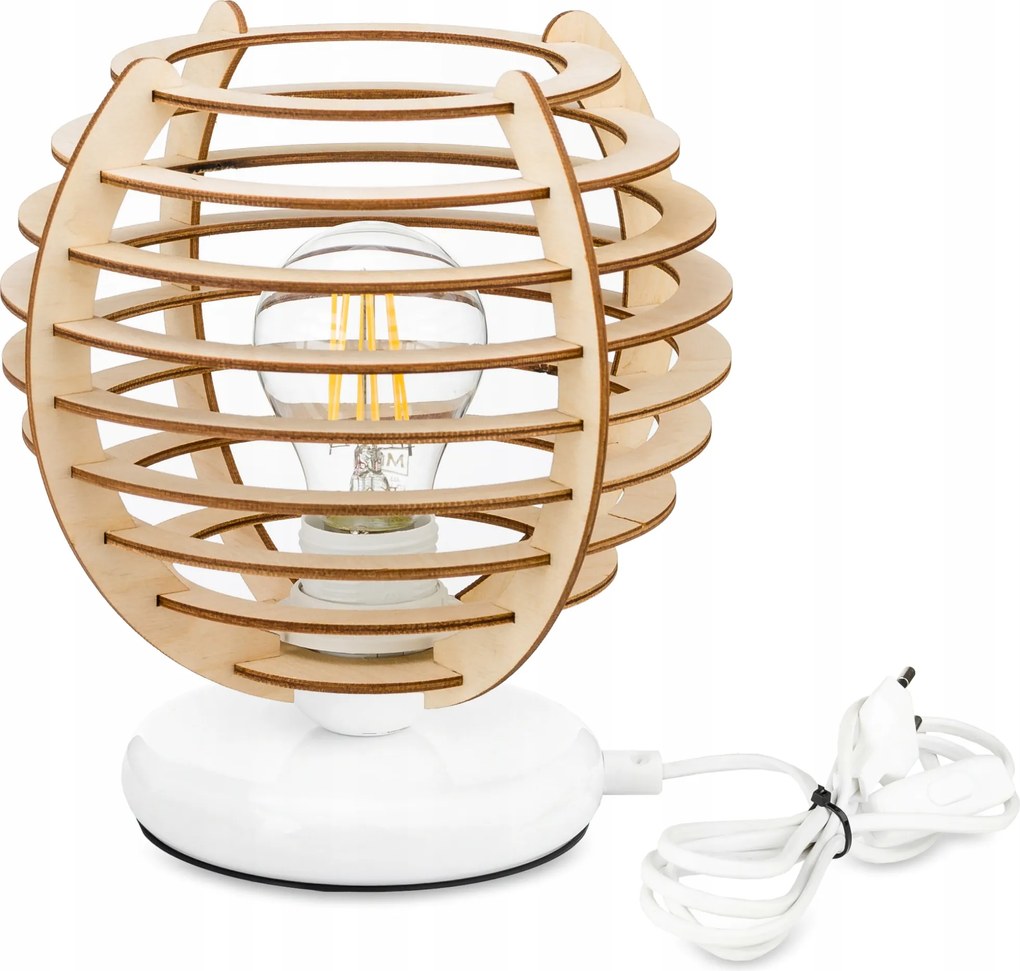 Éjjeli lámpa Loft asztali lámpa led E27 Fa