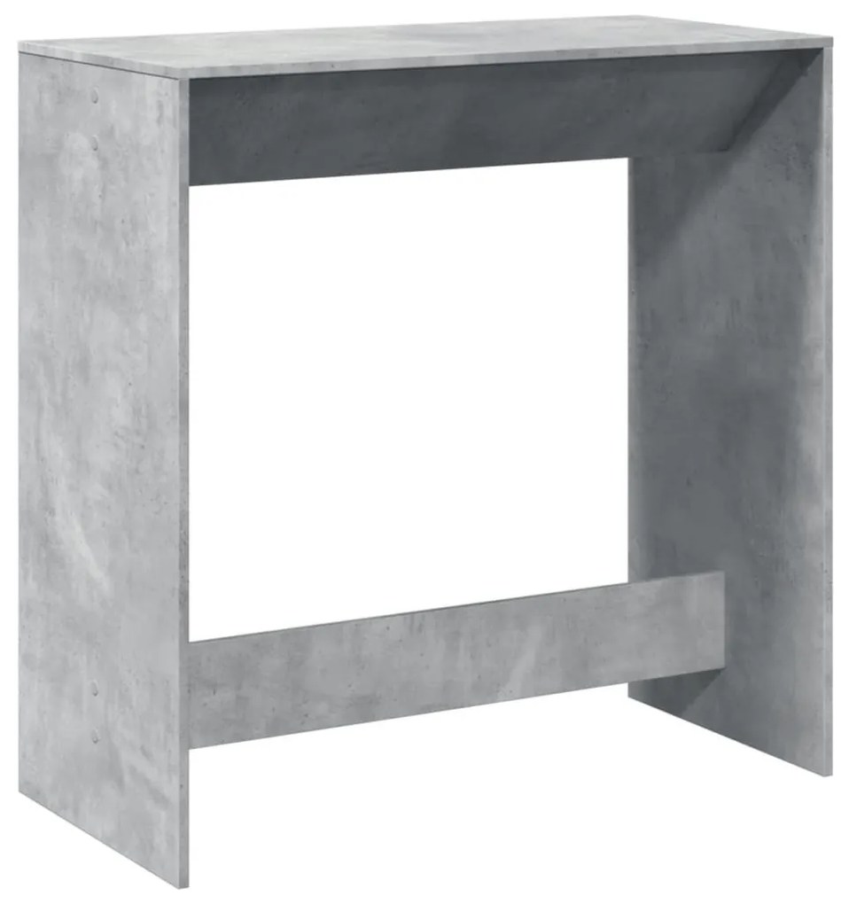 betonszürke szerelt fa bárasztal 102 x 50 x 103,5 cm