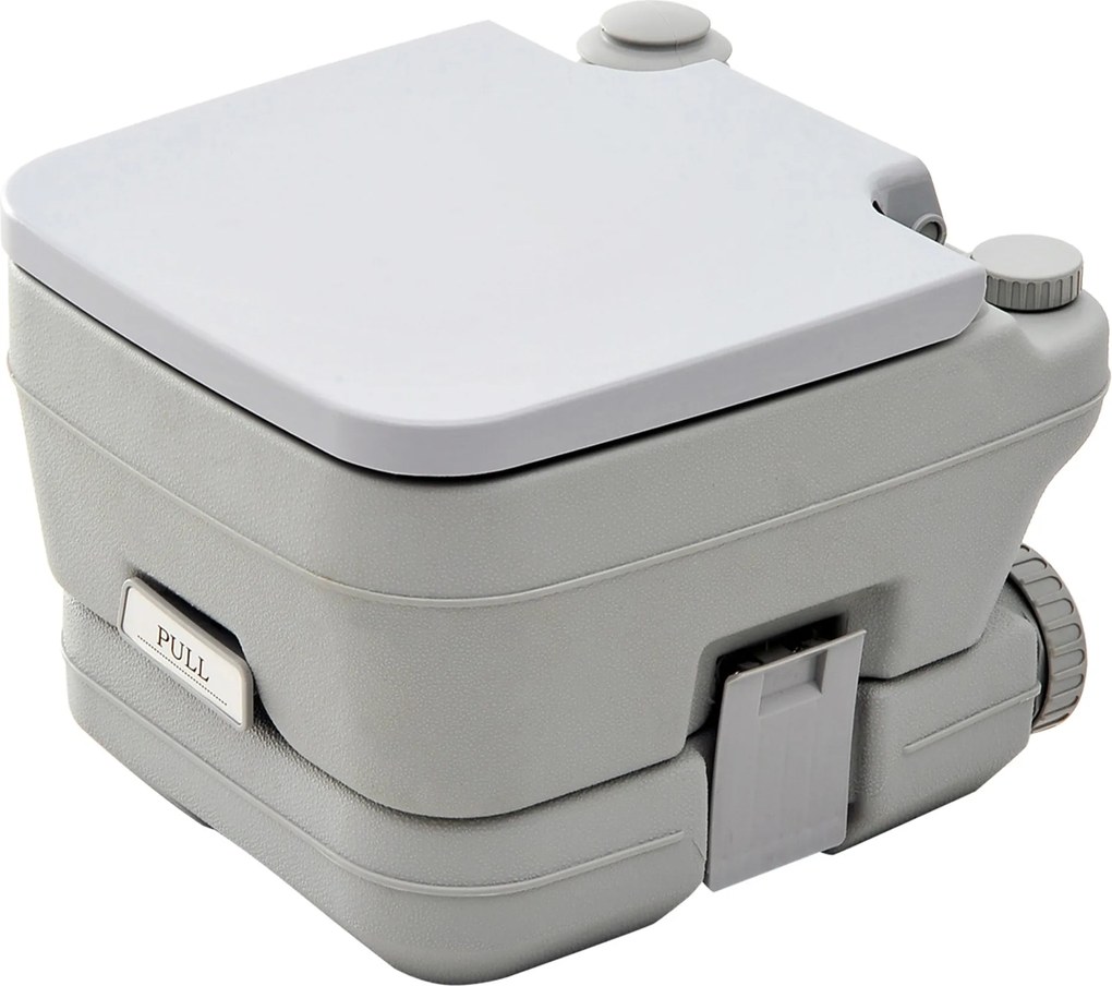 HOMCOM Összecsukható Utazó WC, max. terhelhetőség 200 kg, 10L Hordozható WC, Száraz Elválasztású WC Kemperkedéshez, Túrázáshoz, Utazáshoz, Horgászatho
