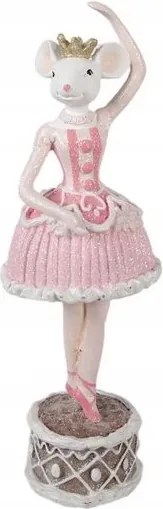 Karácsonyi dekoráció balerina egér