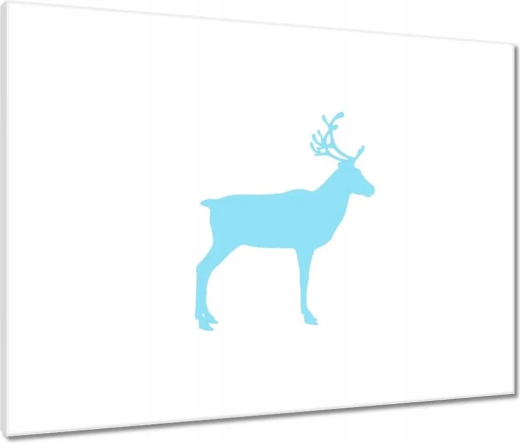 Vászonkép 80x60 Kék rénszarvas