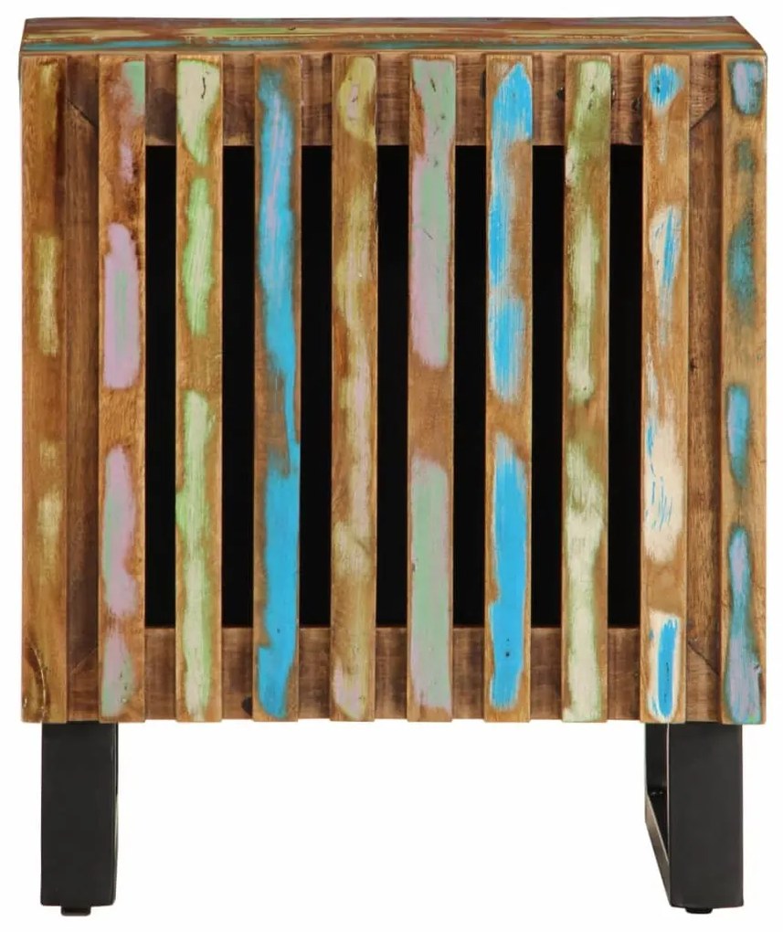 2 db tömör újrahasznosított fa éjjeliszekrény 40 x 34 x 46 cm