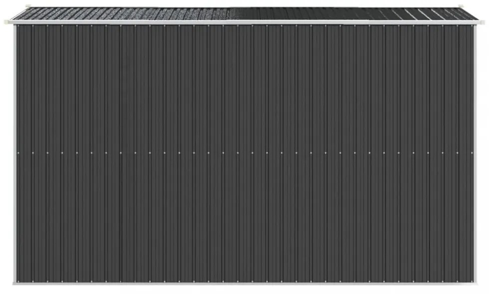 antracitszürke horganyzott acél kerti fészer 192 x 357 x 223 cm