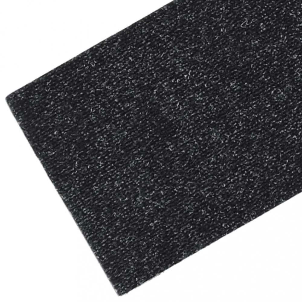 15 db fekete négyszögletes öntapadó lépcsőszőnyeg 76 x 20 cm