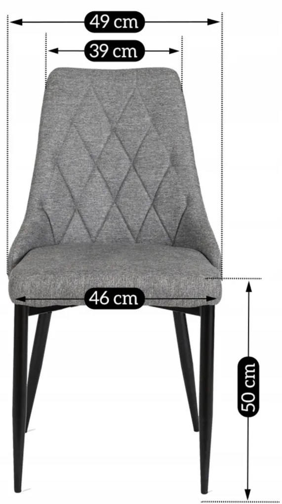 Szürke Szövet Étkezőszék. CORK 2