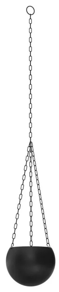 Luminex Lógó virágcserép 155x27 cm fekete LU8103