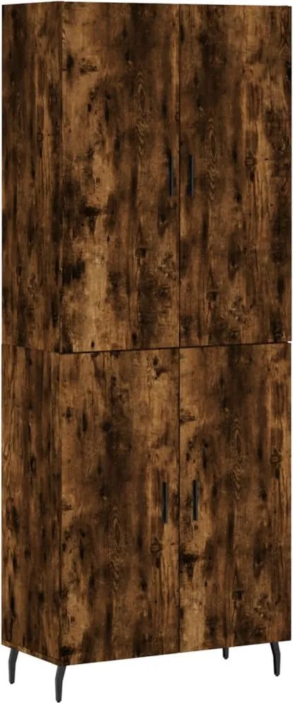 vidaXL füstös tölgy színű szerelt fa magasszekrény 69,5 x 34 x 180 cm