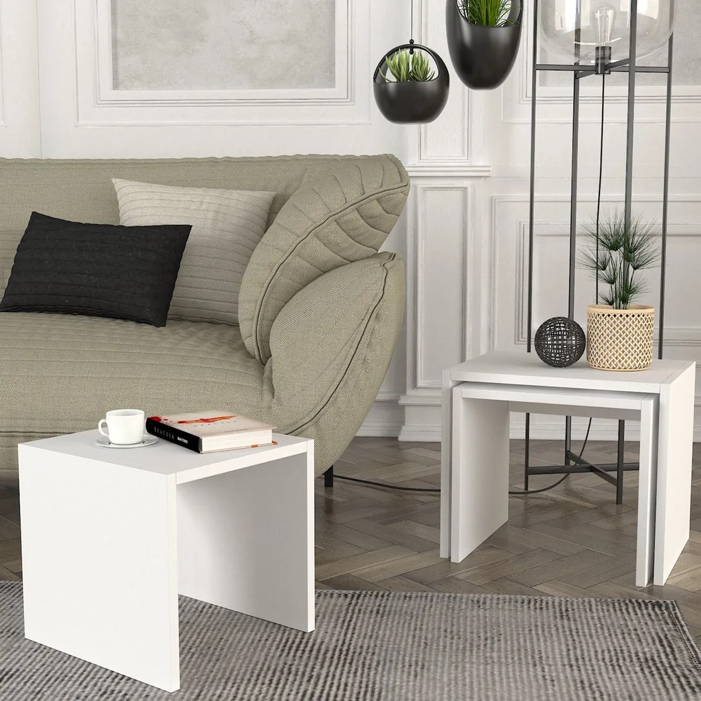 Zariel White kisasztal szett, 3 db