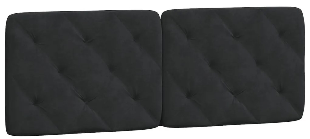 fekete bársony fejtámla párna 140 cm