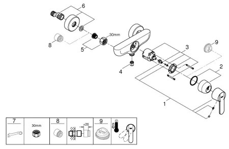GROHE 32888000 - GET zuhanycsaptelep DN 15, fényes króm
