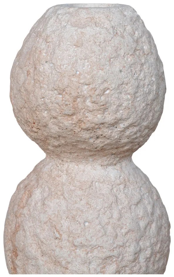 Gyertyatartó, cement, natúr, 2db