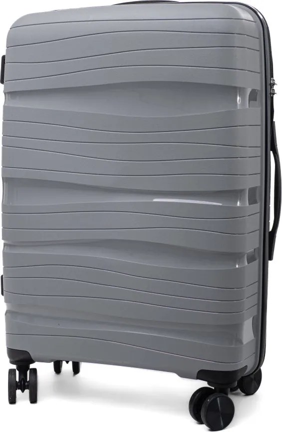 Szürke kabinbőrönd TSA záras „Royal” - méret M