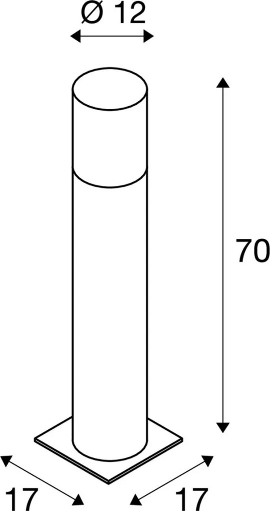 SLV 1000666 LISENNE Modern Kültéri Állólámpa Barna, Szürke E27 IP54