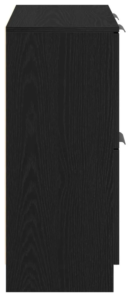 Fekete Tölgy Fiókos Szekrény - 60 x 30 x 70 cm - Mérnöki fából készült