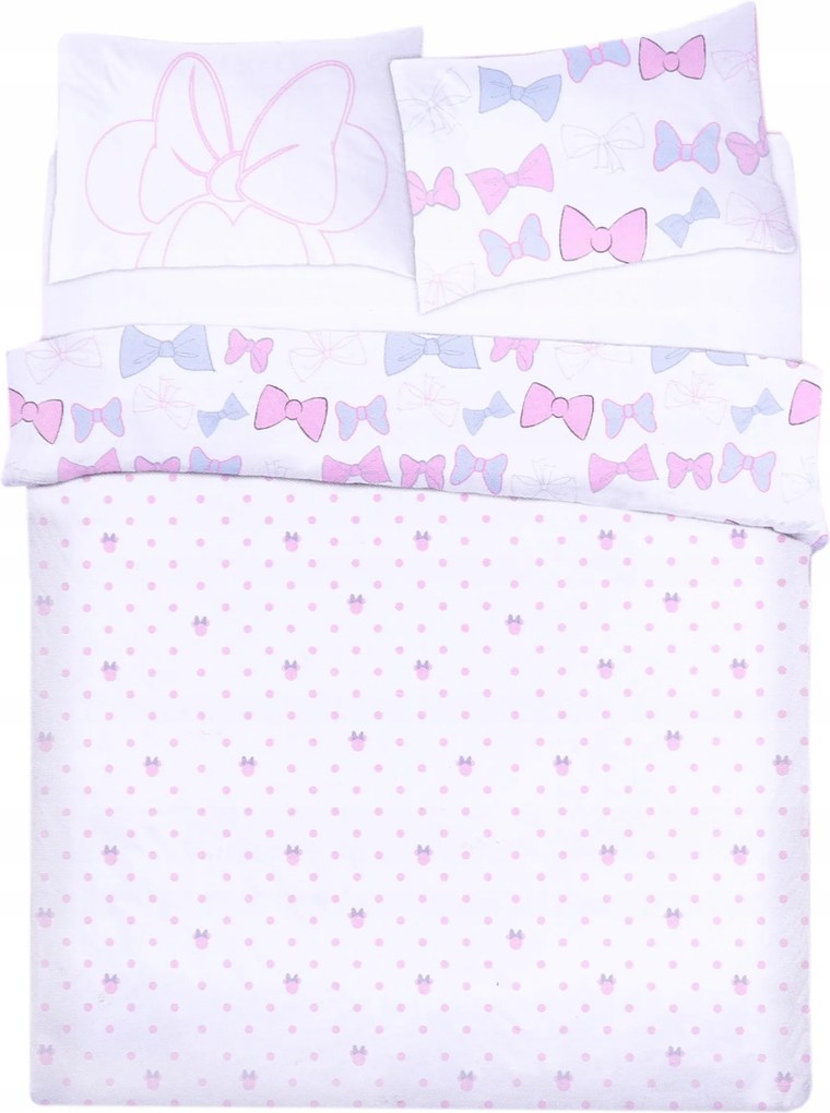 Disney Minnie egér krém-rózsaszín ágyneműhuzat, Kétoldalas 200x200cm