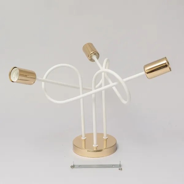 Ráépíthető csillár OXFORD 3xE27/15W/230V arany/fehér