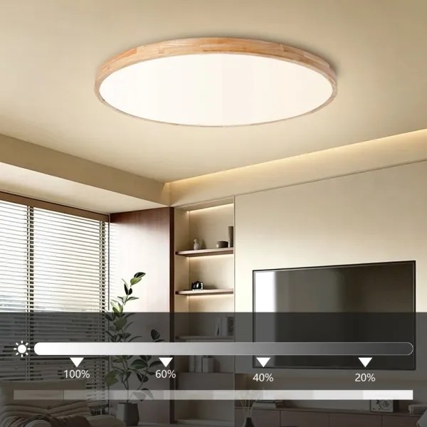 BRILAGI -LED dimmelhető lámpatest WOODLINE LED/128W/230V 3000-6000K tölgy átm. 100 cm+távirányító