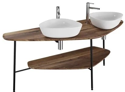 VitrA Plural mosdópult 160 cm sötét tölgy 64043