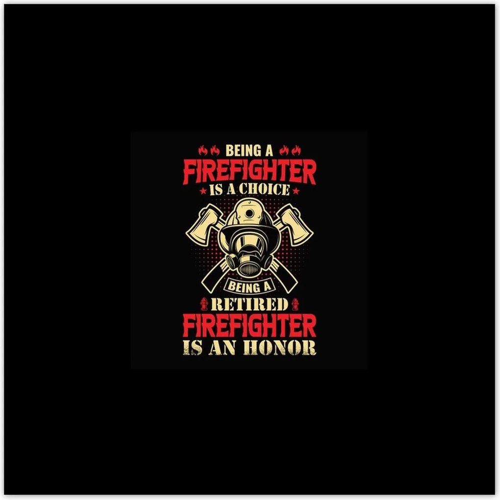 Poszterek 30x30 Tűzoltó tűzoltó fejsze