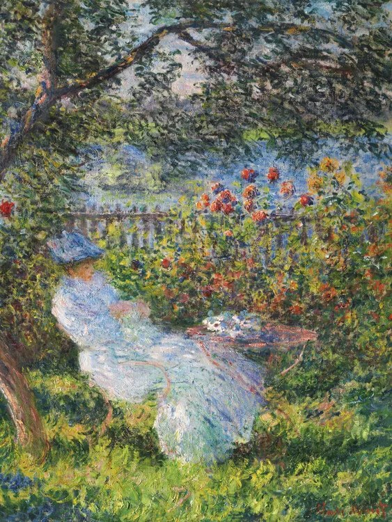 Reprodukció Alice Hoschedé au Jardin (1881), Claude Monet