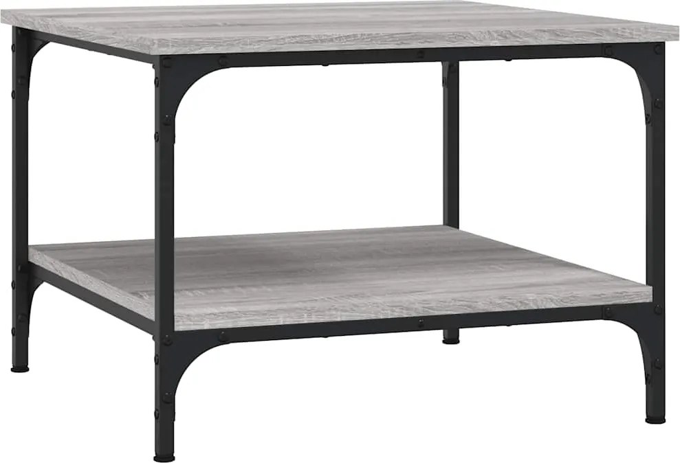 vidaXL szürke sonoma színű szerelt fa dohányzóasztal 55 x 55 x 40 cm