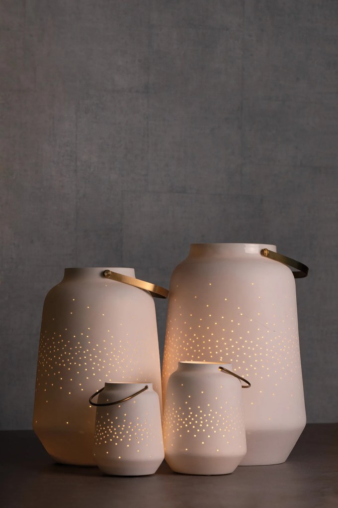 Fehér porcelán LÁMPA méret L (26,5 cm)