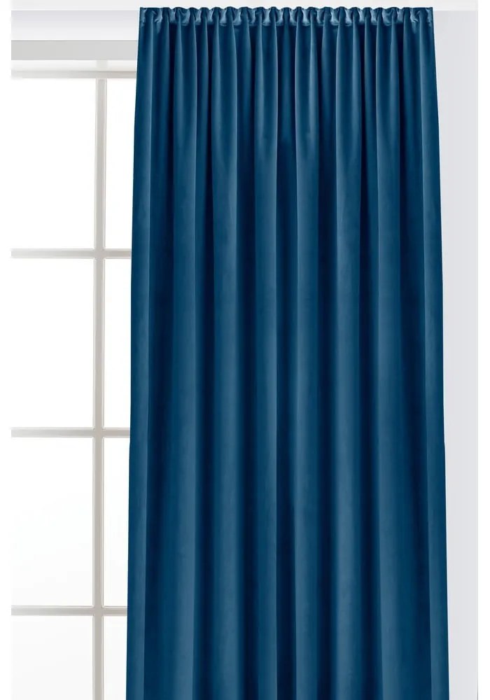 Kék bársony dimout (részleges sötétítő) függöny 140x300 cm Velto – Filumi