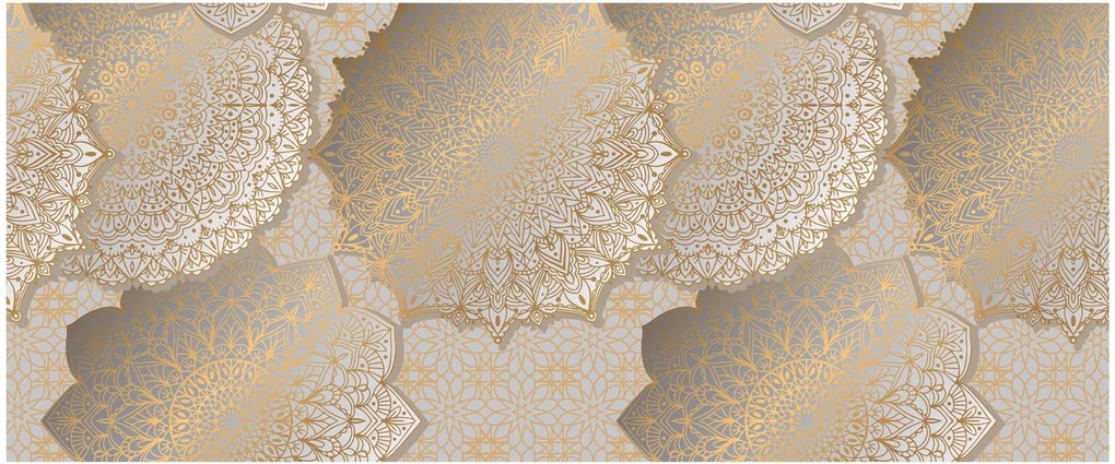 Kép - Mandalák arany tónusokban (120x50 cm)