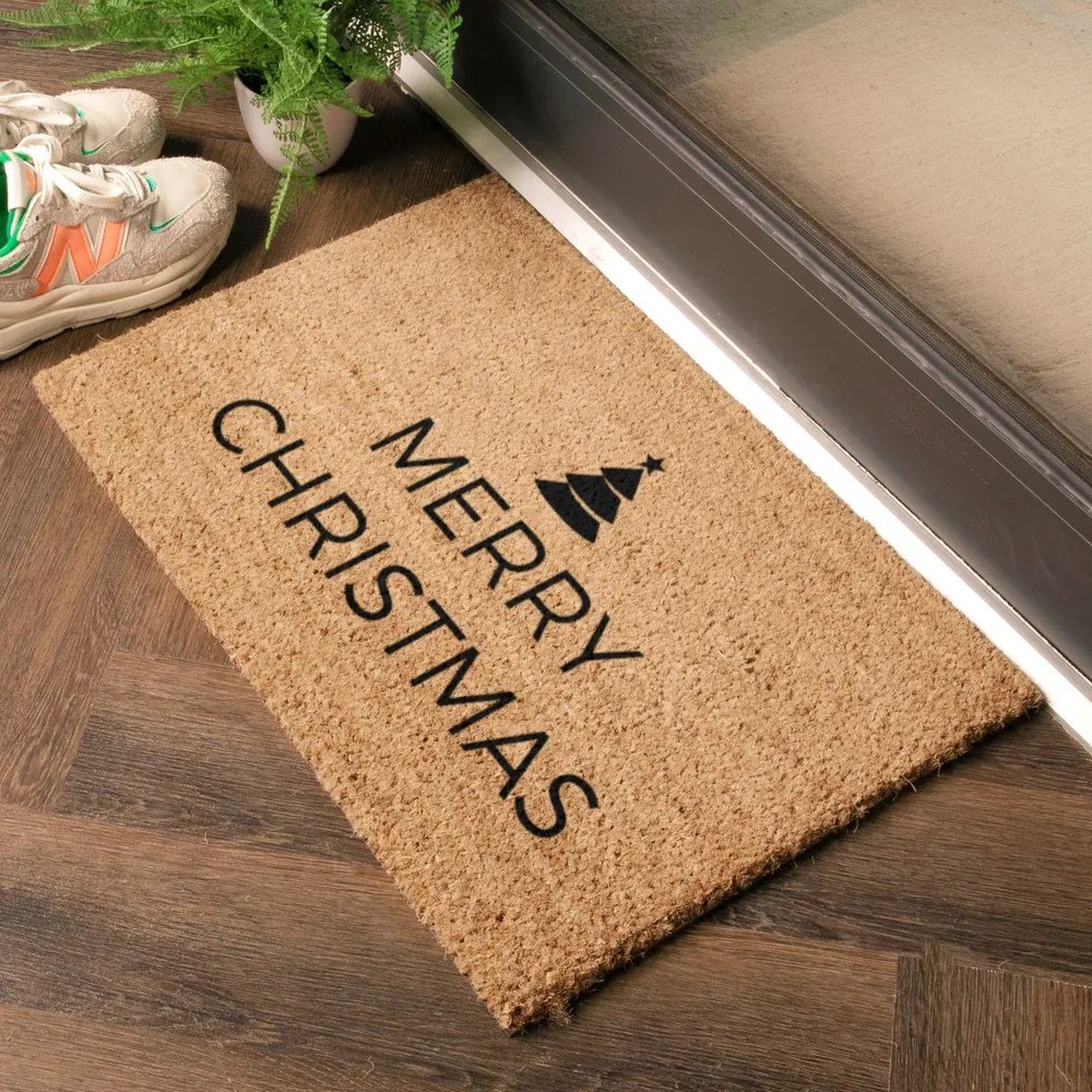 Kókuszrost lábtörlő karácsonyi mintával 40x60 cm Merry Christmas – Artsy Doormats