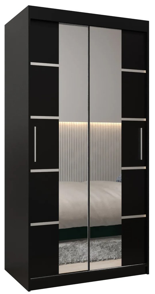 Ruhásszekrény 100 cm Verika 4 100 (fekete). 1064255