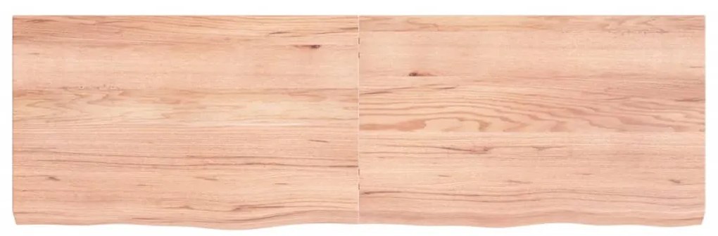 világosbarna kezelt tömör tölgyfa fali polc 160 x 50 x (2-6) cm