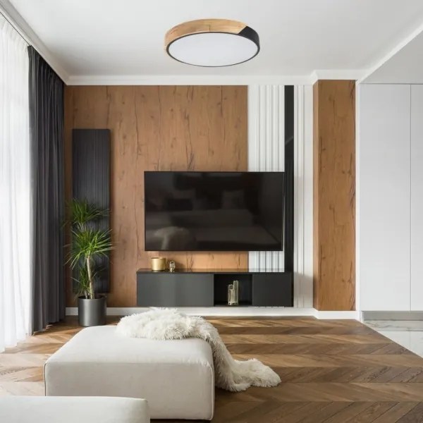 Rabalux 71418 - LED mennyezeti lámpa MAPLE2 42W/230V 3000/4000/6500K fekete/tölgy átm. 61 cm