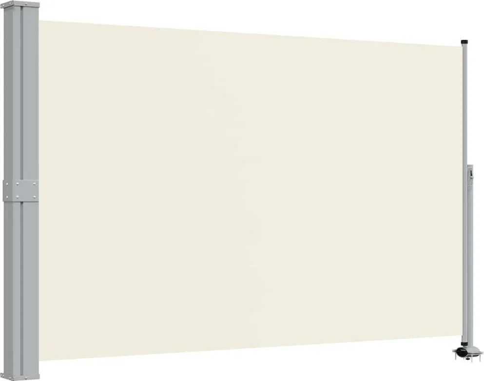 vidaXL krémszínű behúzható oldalsó terasz napellenző 160 x 300 cm