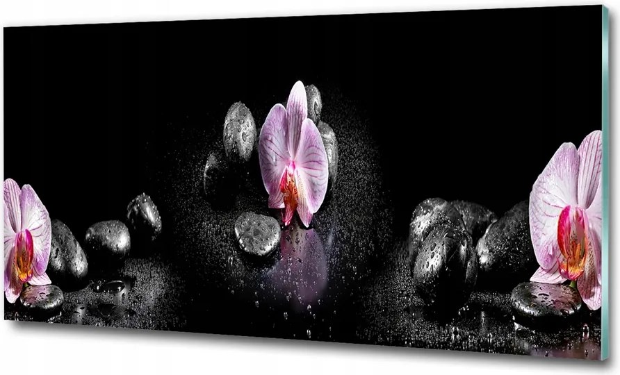 Fotó kép edzett üveg Rózsaszín virág 125x50