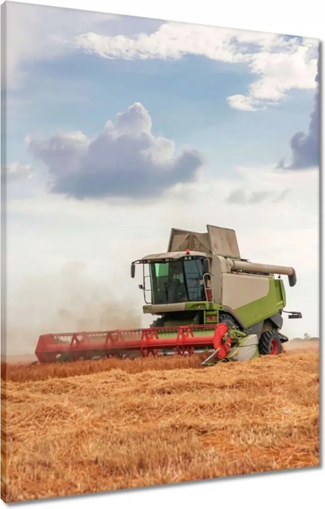 Vászonkép 60x80 Kombájn a gabonamezőn