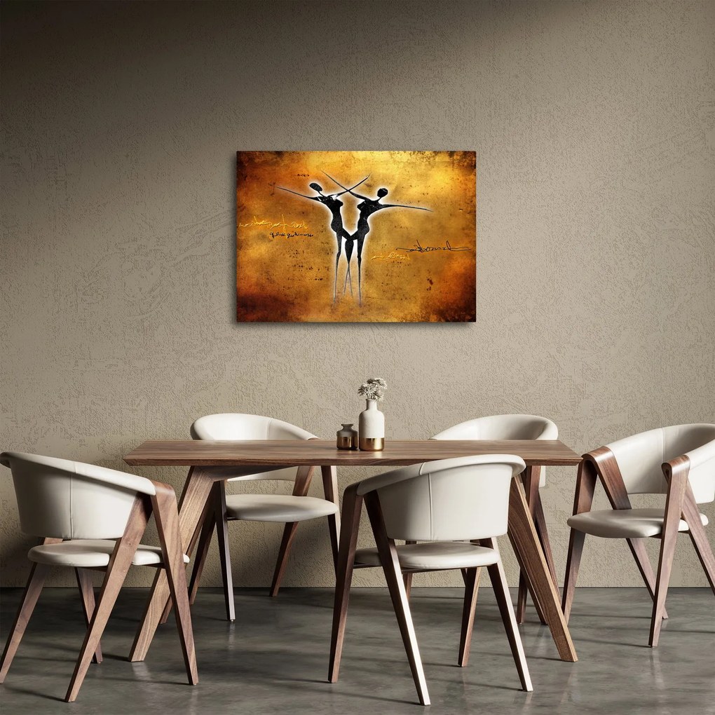 Festmény képe egy táncoló párról (70x50 cm)