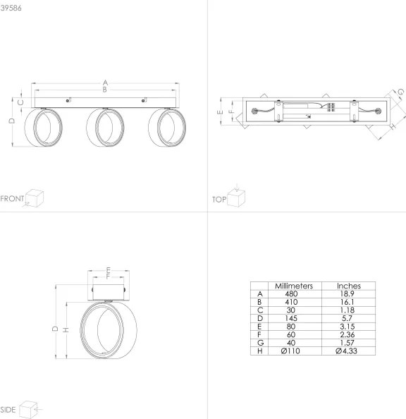 Eglo 39586 - LED Spotlámpa ALBARIZA 3xLED/4,6W/230V 3000K