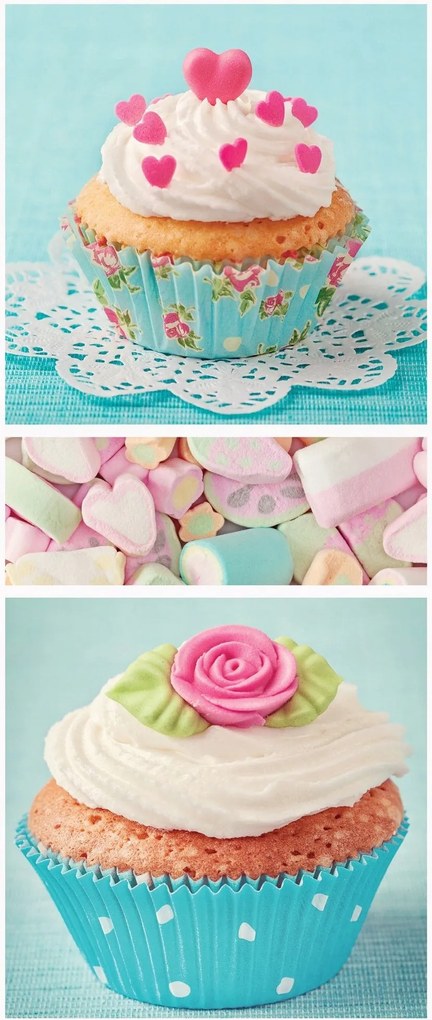 Fotótapéta Édes muffin krémmel és habbal vidám desszert 91x211 +ragasztó