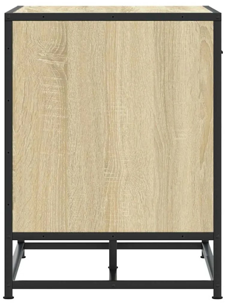 cipőpad Sonoma tölgy 60x40x53,5 cm Gépelt fa és fém